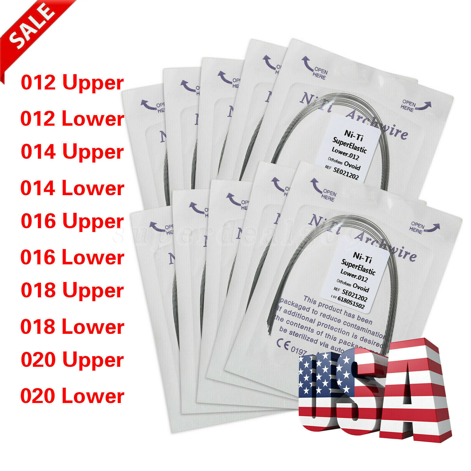 10pcs/pack Dental Orthodontic Super Elastic Niti Arch Wire Round Natural Form SA
