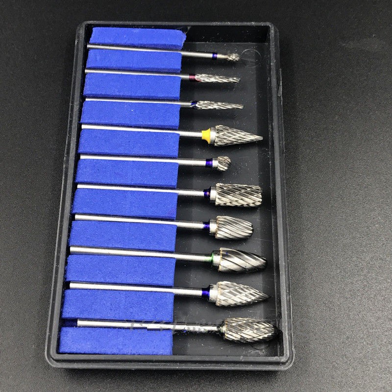 Dental Alloy Acrylic Tungsten Carbide Steel Cutter Kit Bur Drill Polisher 2.35mm