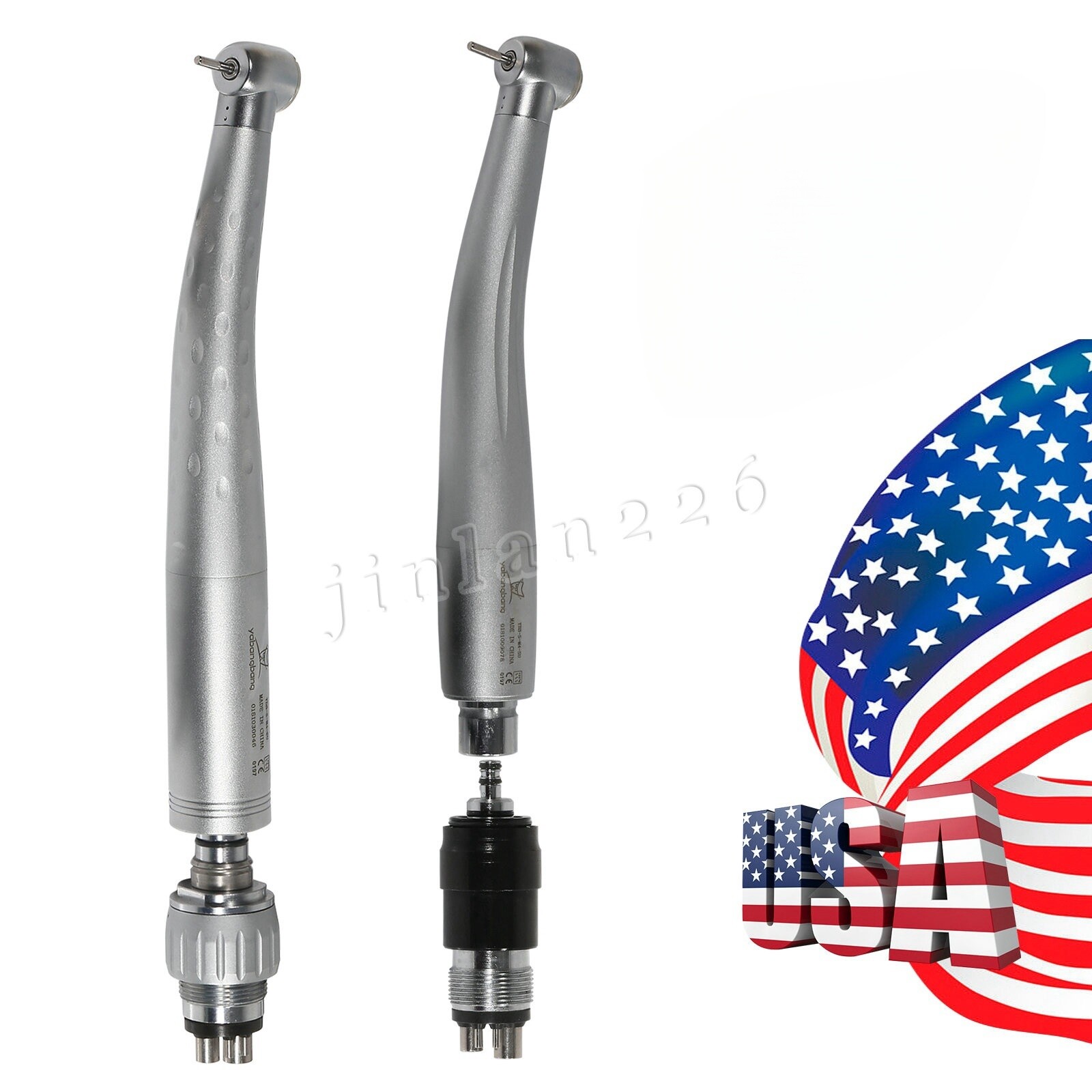 1-5 Yabangbang Dental Fast High Speed Handpiece with 4 Hole Quick Coupler Swivel