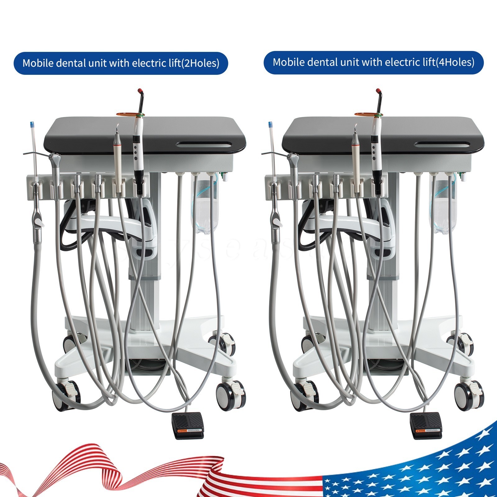 Dental Delivery Cart Treatment Unit GU-P302S 2H/4H with Oil Free Air Compressor