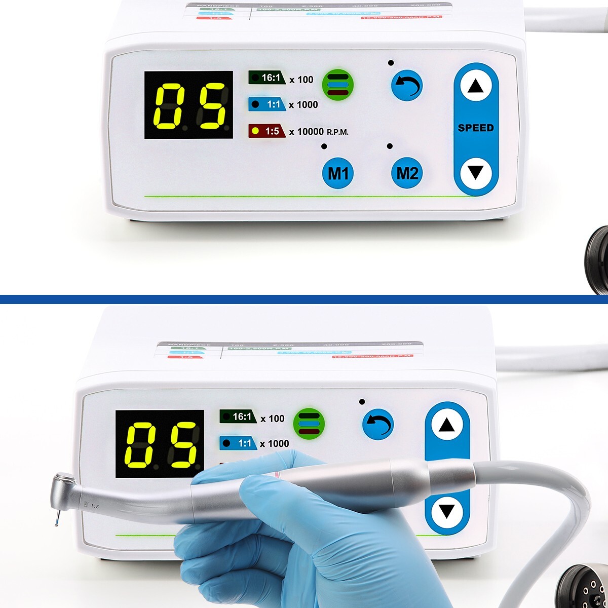 Micromotor LED eléctrico sin cepillo dental spray interno tipo E 3.4Ncm USA