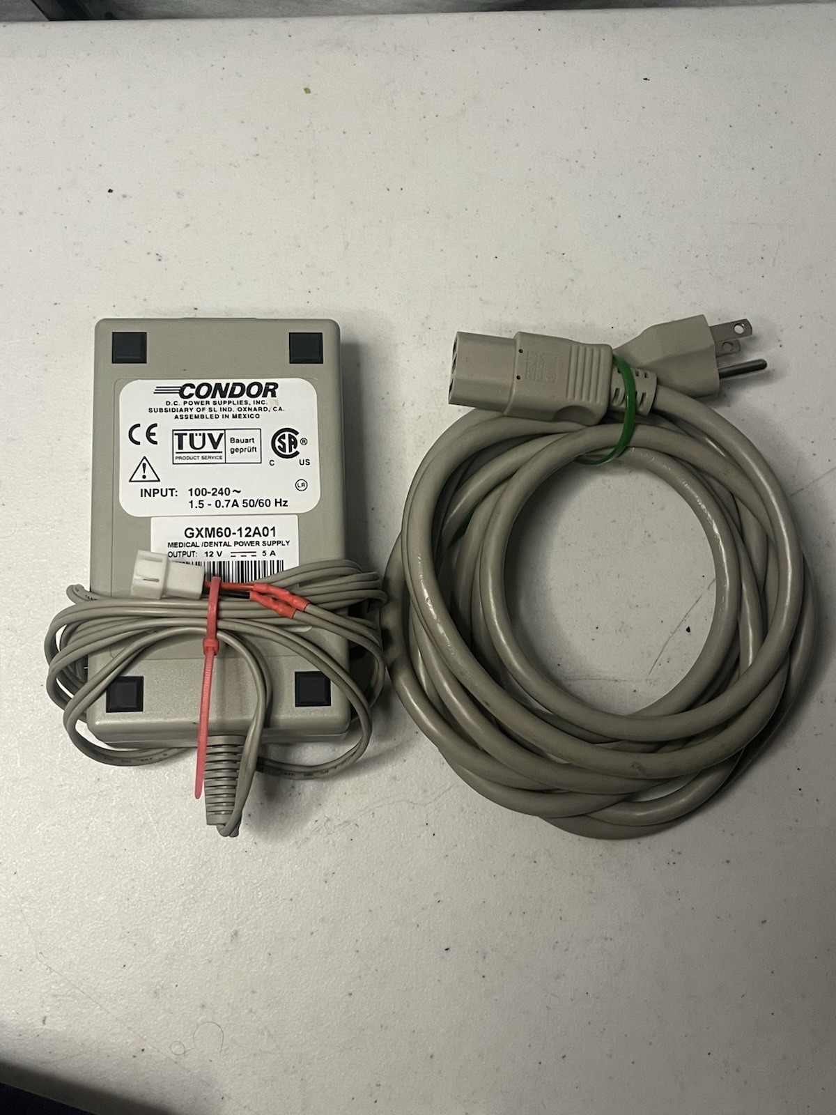 Condor GXM60-12A01 Medical Dental Power Supply 12V 5A OEM Adapter