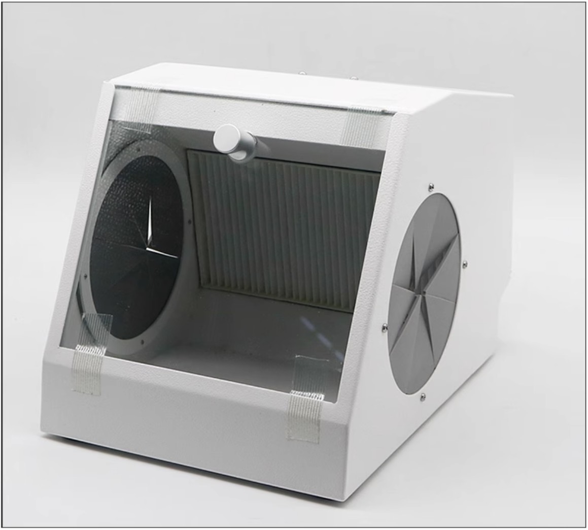 Dental Sandblasting Dust-proof Case LED Grinding Polishing Box Lapping Protector