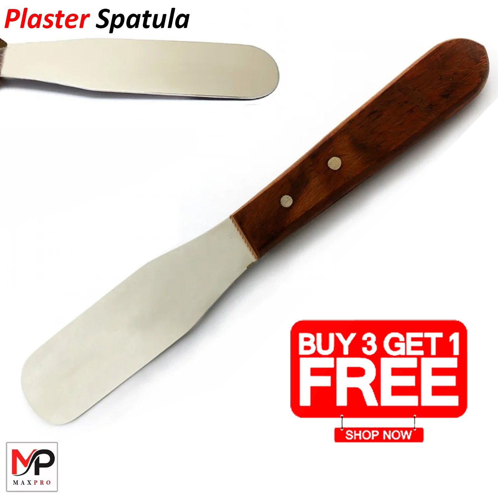 Dental Plaster Spatula Lab Alginate Mixing Gypsum Scraper 8.5” Wood Handle
