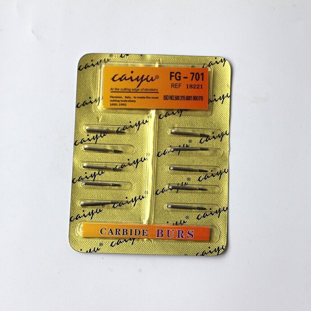 1 Pack 10pcs/pack Dental high speed handpiece FG-701 Tungsten Steel Carbide Bur