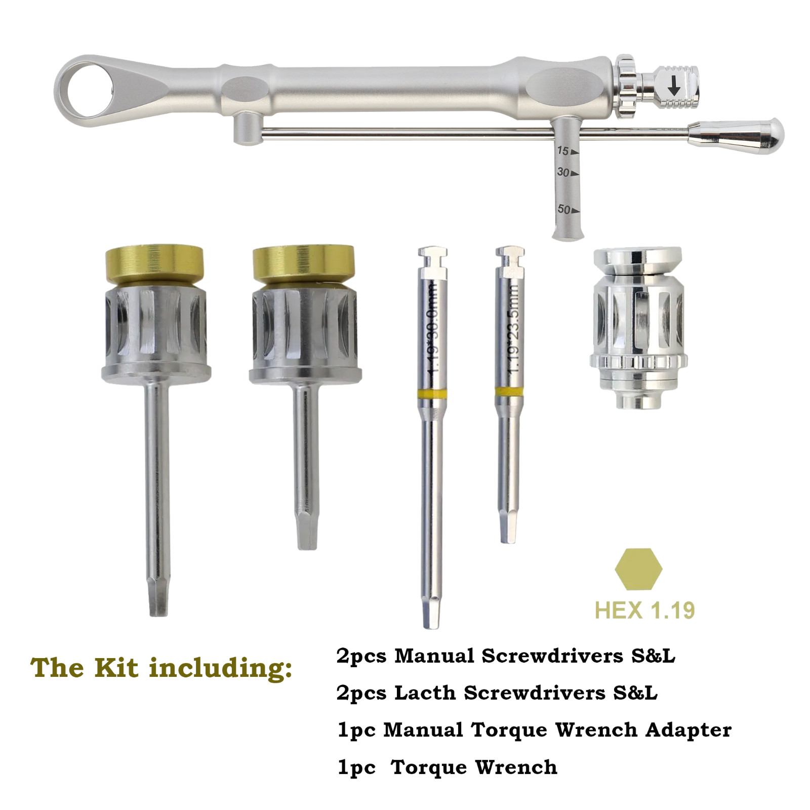 Implant Driver Anthogyr Hex 1.19mm Screwdriver Torque Wrench Ratchet Adapter