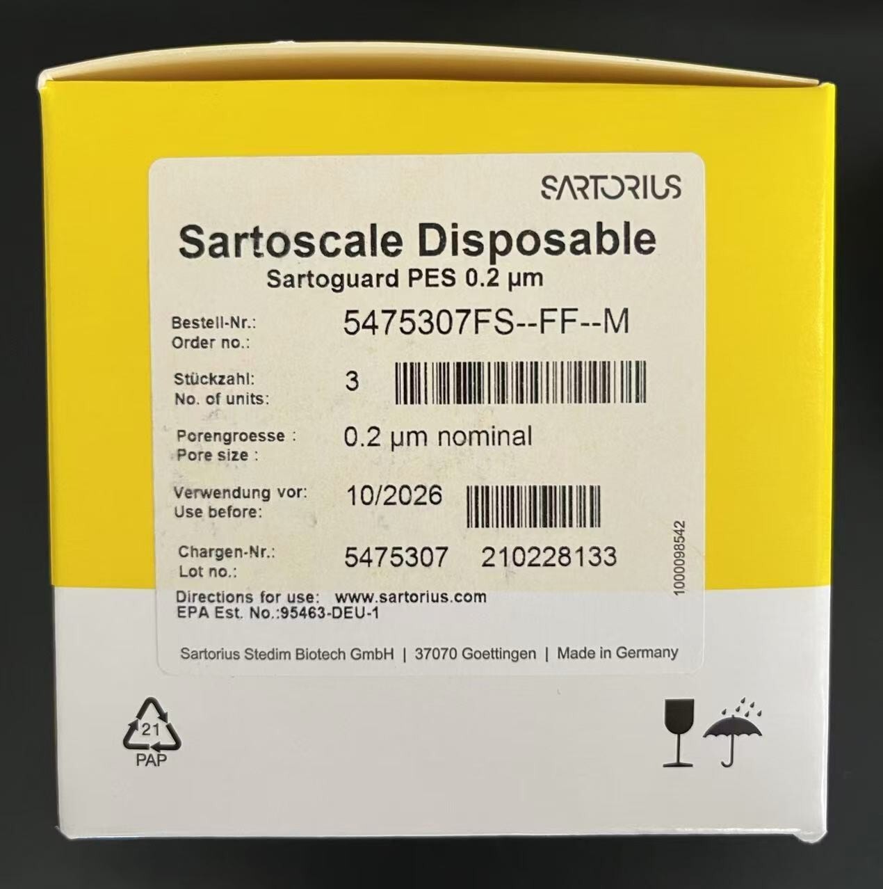 SARTORIUS Disposable Sartoguard Filter Devices 0.2um PES Membrane Buy4 Get 1Free