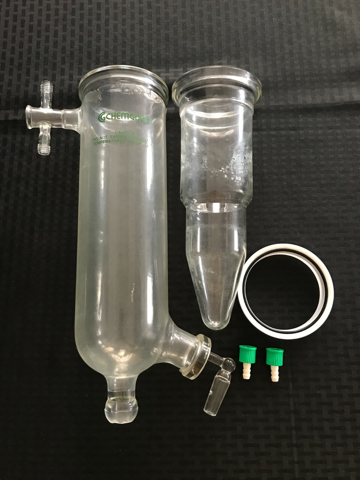 Chemglass Coated Glass “C” Rotary Evaporator Complete Dry Ice Condenser Assembly
