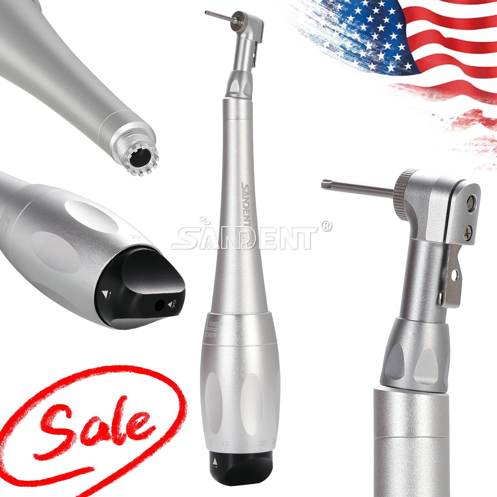 Dental Universal Implant Torque Wrench Handpiece Torque Wrench Driver 2 head+16