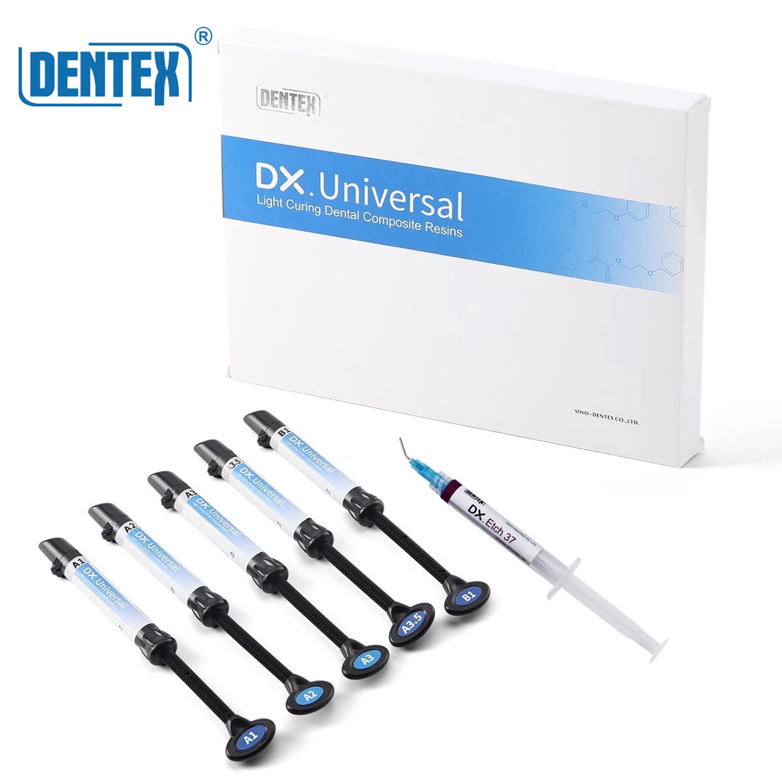 1Set Dental Dentex DX.Universal Light Curing Dental Composite Resin A1-B1