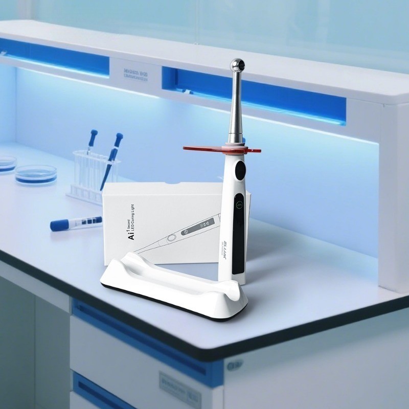 Cordless Dental LED Light Cure 2400mw/cm² 1S Fast Curing Lamp 360° Metal Head