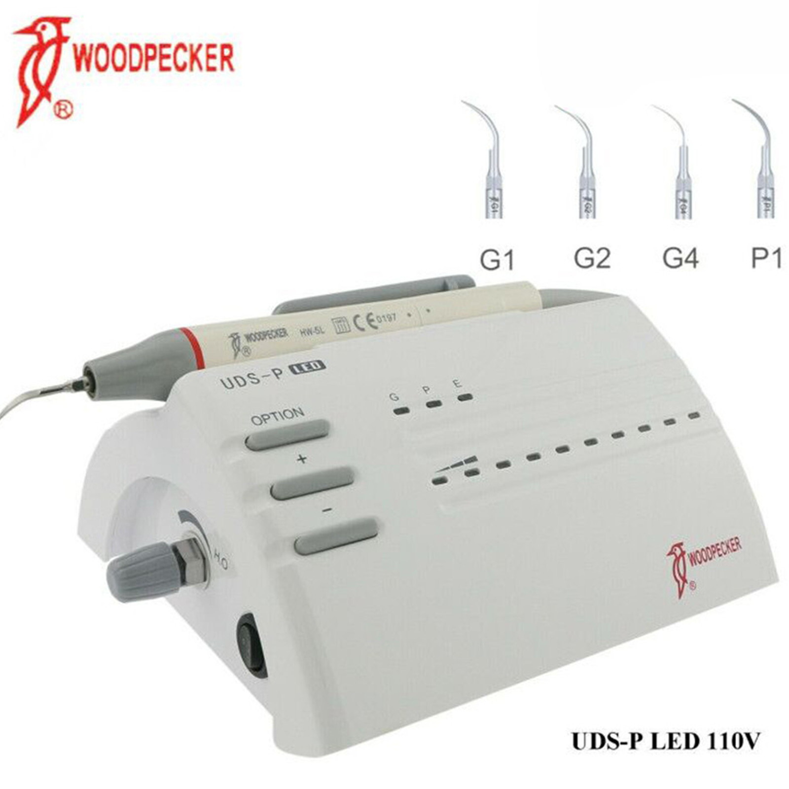 Origianl Woodpecker Ultrasonic Scaler UDS-P LED Teeth Cleaners HW-5L Handpiece