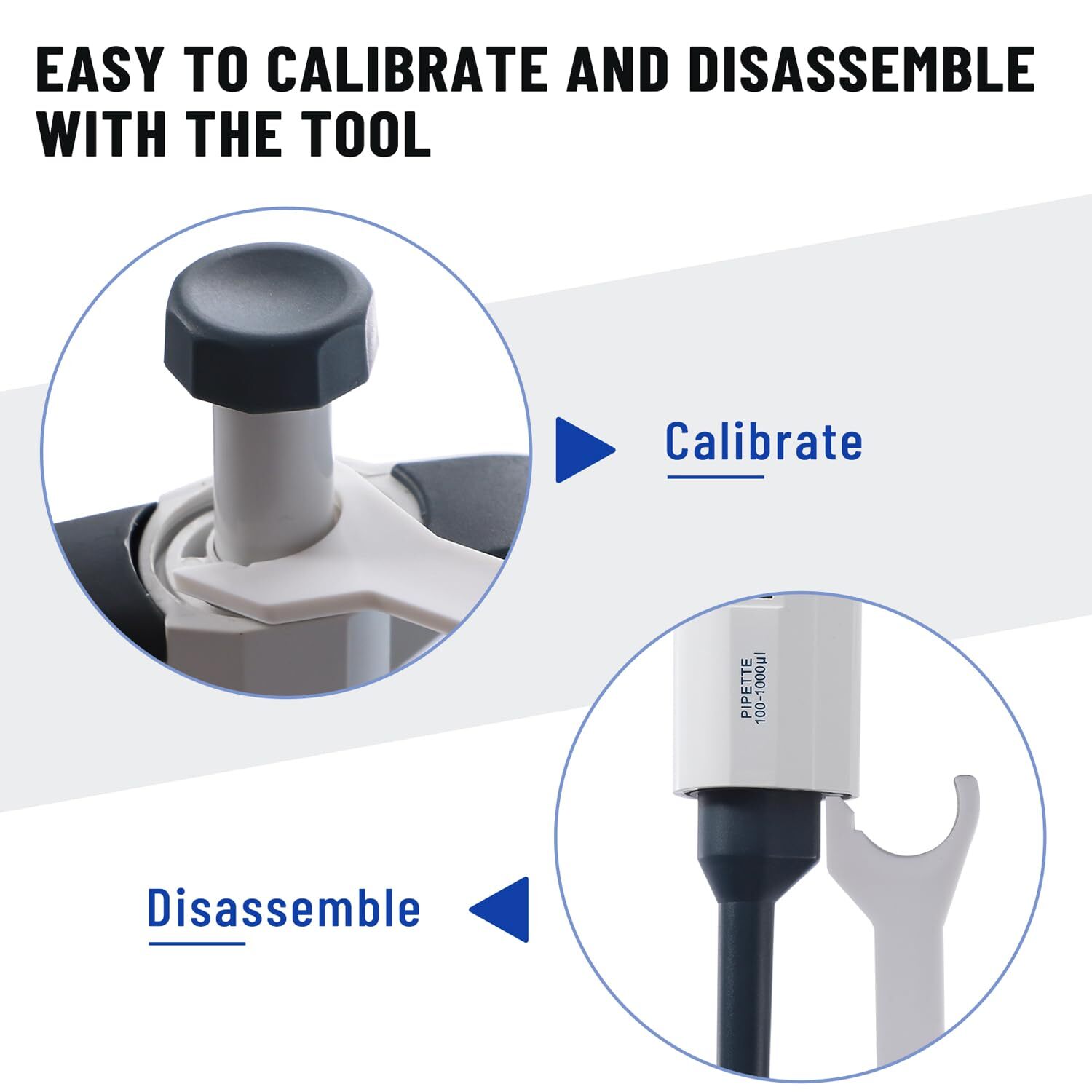 eLabPal Micropipette Adjustable Volume Single Channel Pipettors High-Accurate