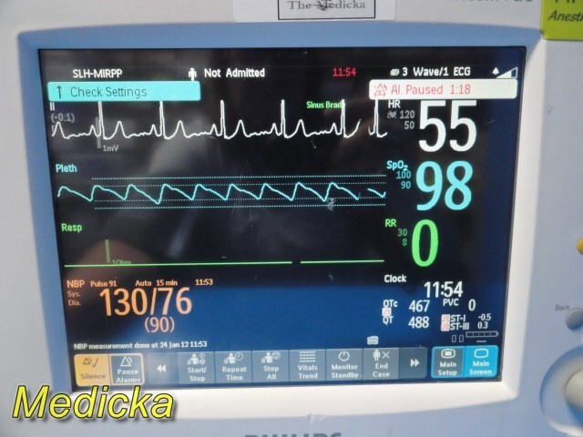 2010 Philips Intellivue MP30 Patient Monitor W/ MMS Module & NEW Leads ~ 35383