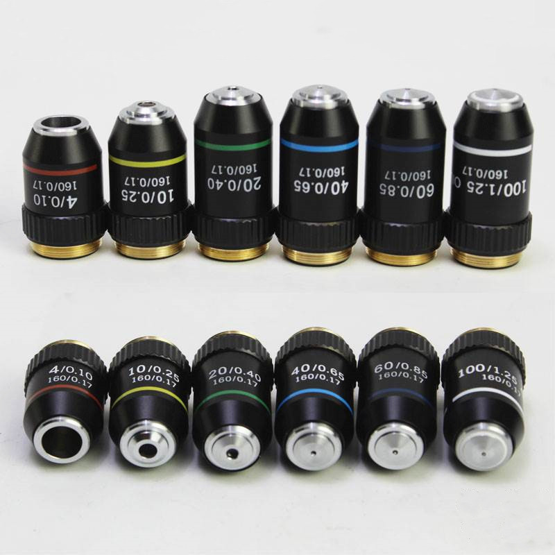 4X 10X 20X 40X 60X 100X 195 Achromatic Objective Lens for Biological Microscope