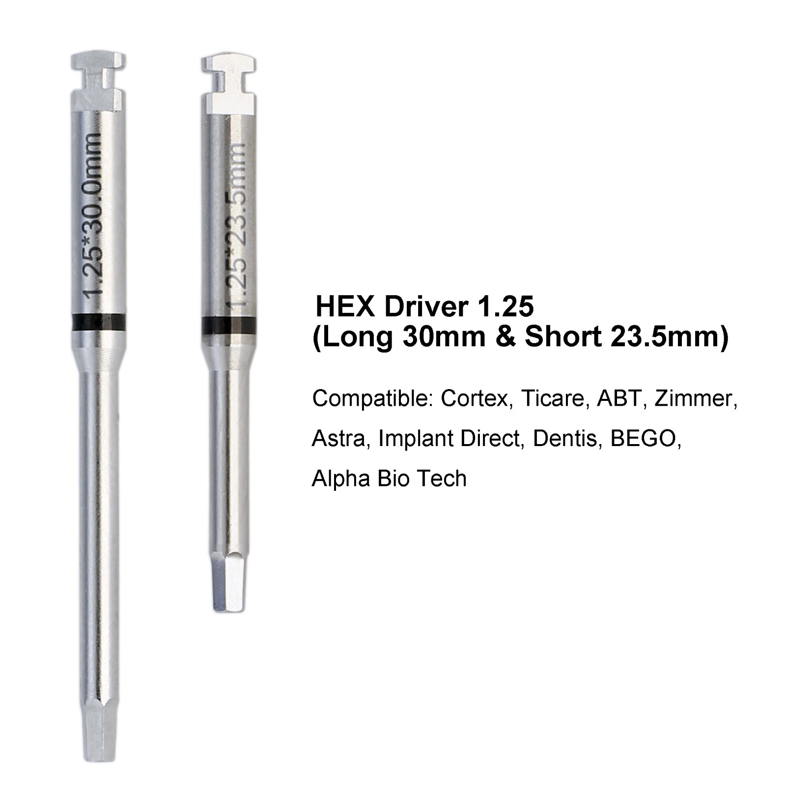 Implant Screwdriver Hex Driver Latch Dental Torque Wrench Prosthetic Kit Zimmer