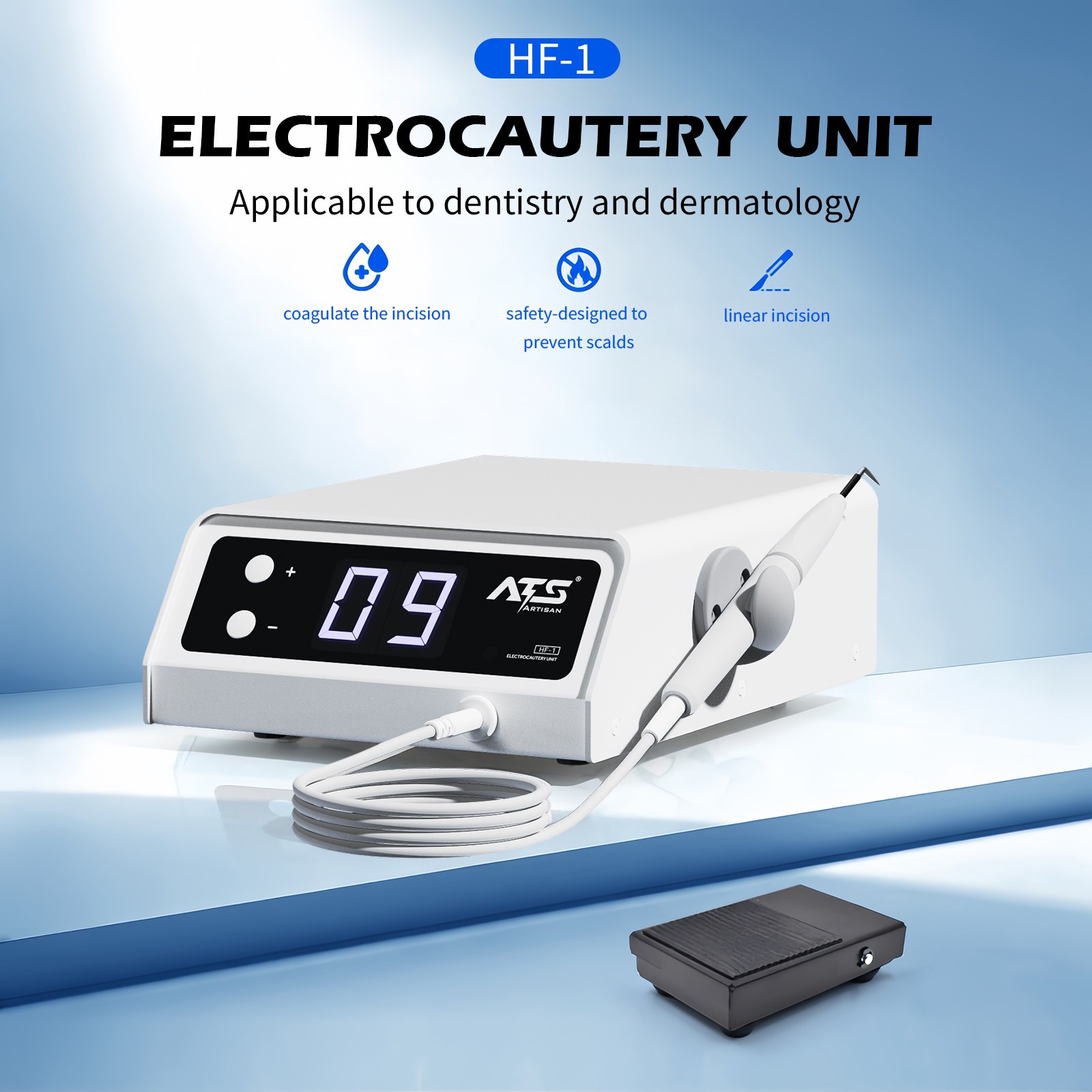 Electrosurge Dental Vet Cutting Unit with 7 Electrodes