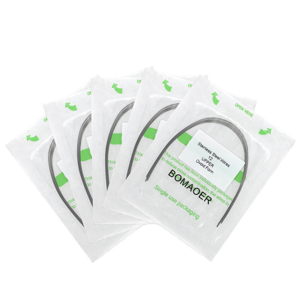 50Packs Dental Orthodontic Staineless Steel Round Arch Wire Ovoid Form 012 Upper