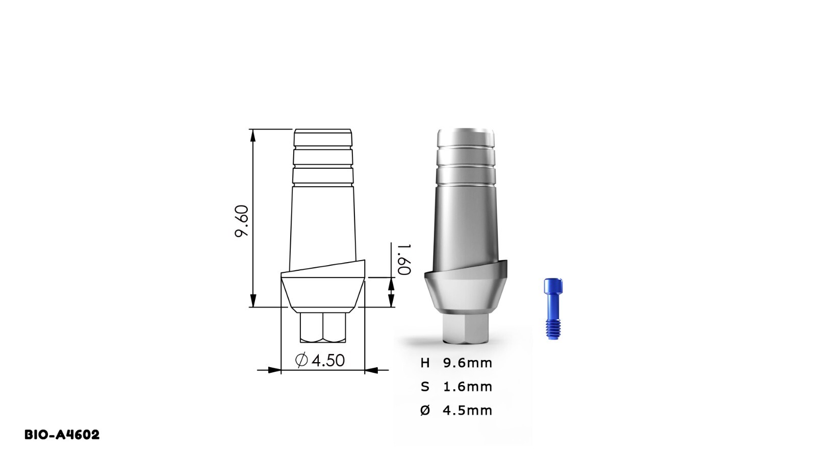 Straight Anatomic Abutment – Internal Hex system 10 Pack