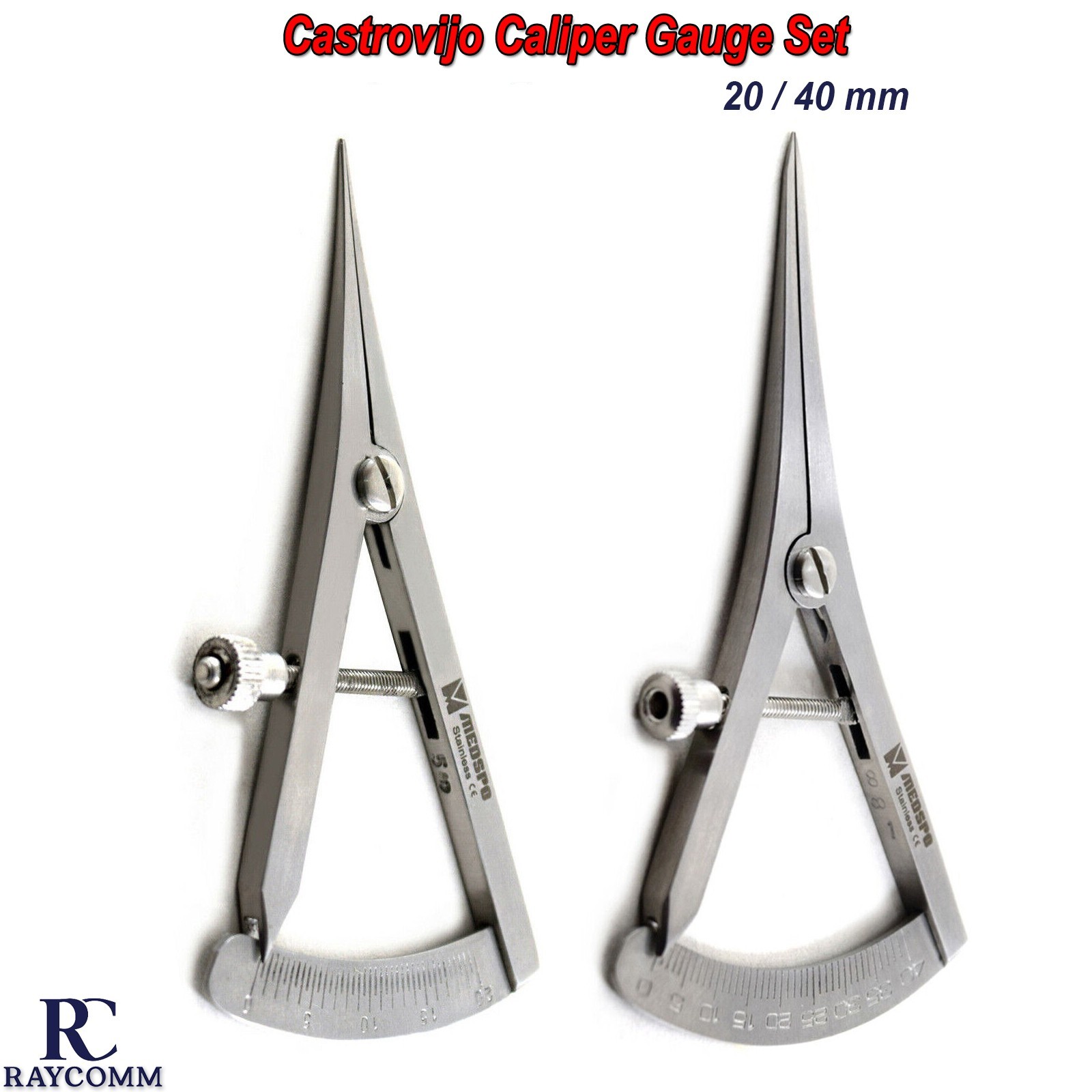 Orthopedic Eyelid Calipers Castroviejo Caliper 40mm-20mm Ophthalmic Instruments