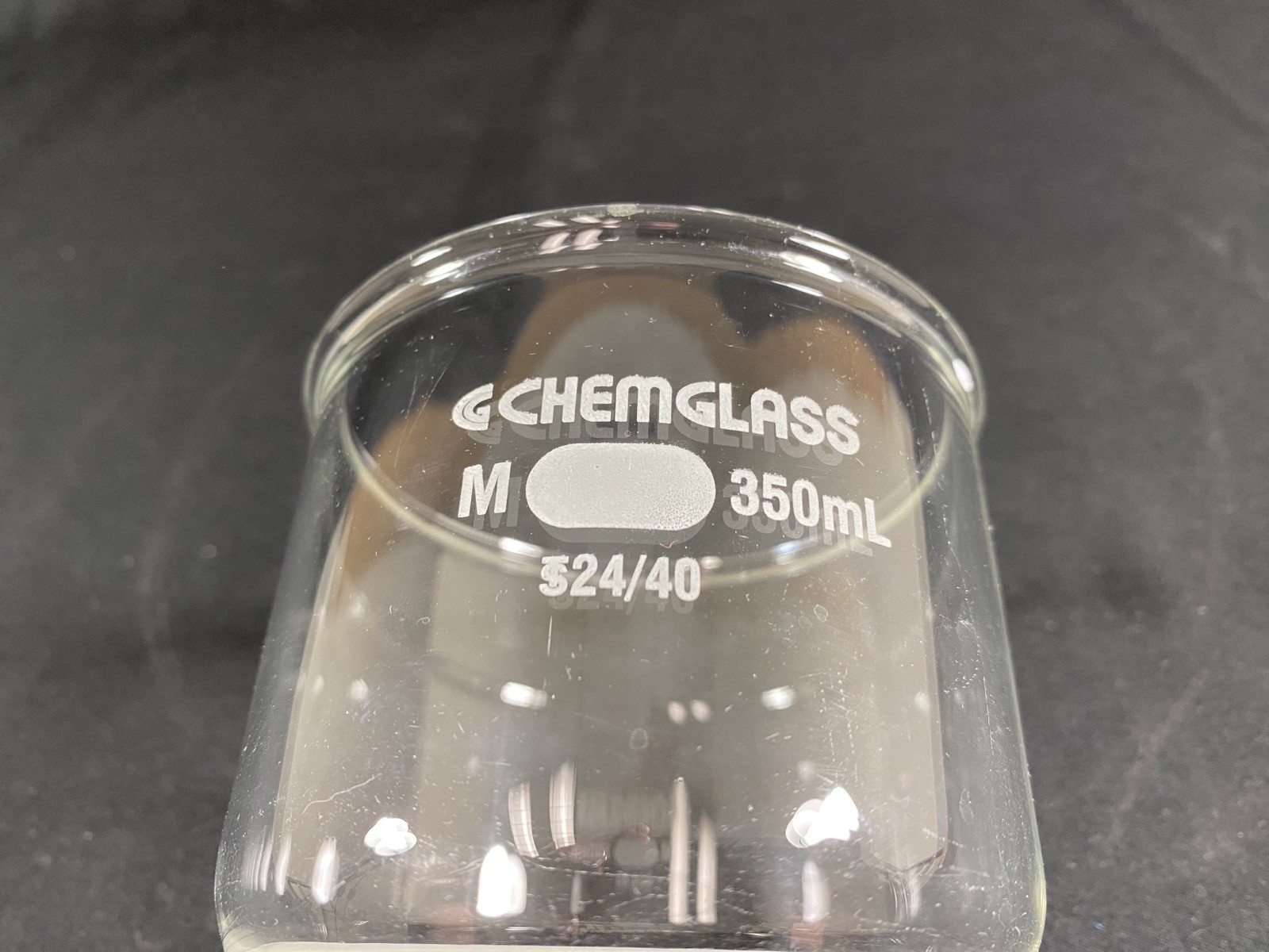 CHEMGLASS Glass 350mL 24/40 M Frit Buchner Filter Funnel CG-1406-25