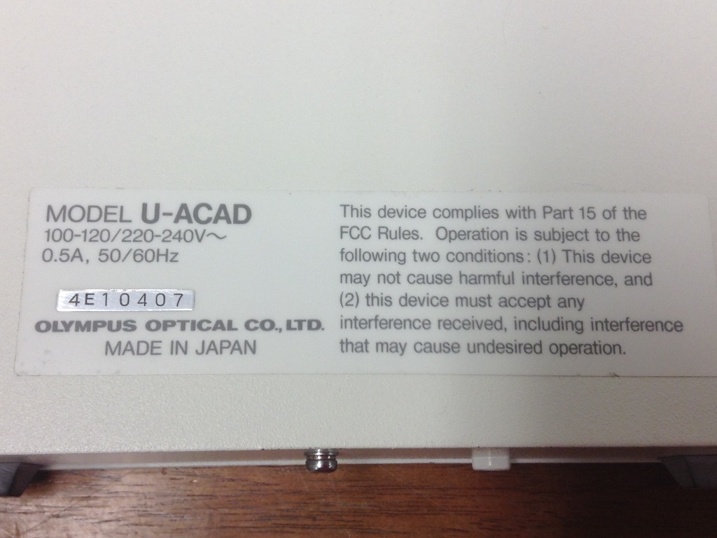 OLYMPUS – Model #U-ACAD – 5 VDC, Electrical AC Power Adapter / Power Supply