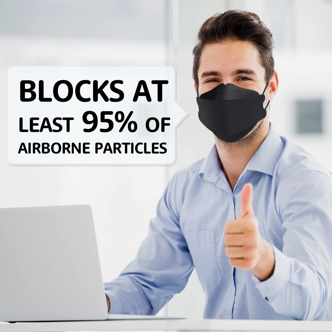 Ergonomic Design KN95 Masks, 50 Pack – Comfortable and Protective for Daily Use