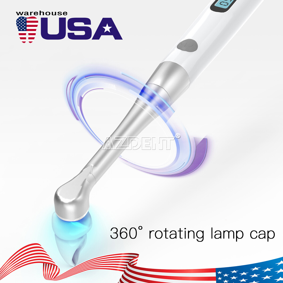 Dental LED Curing Light Lamp 1 Second Cure 1400mw/cm²/Cement Lining Luting Glue