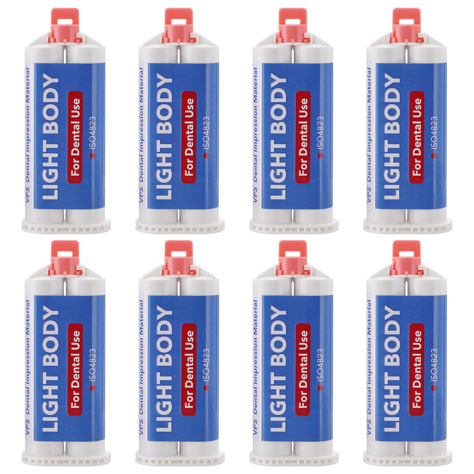 Set of 8 Dental Impression Material VPS PVS-Heavy/Light Body Fast Set 50ml