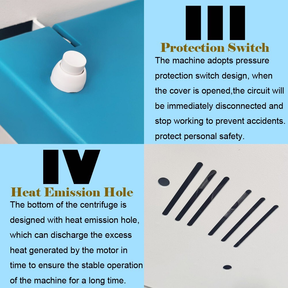 110V SH-120 Microhematocrit High Speed Electric Medical Lab Centrifuge 100W