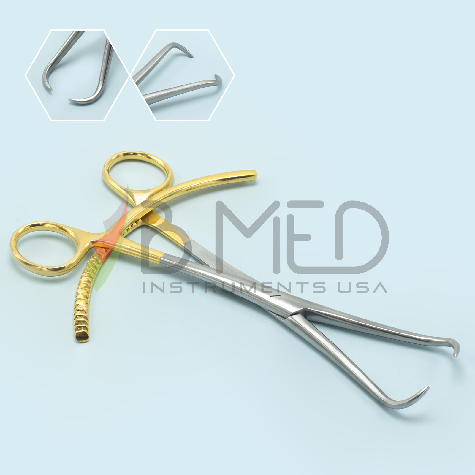 OR Grade Bone Reduction Forceps 8″ Double Ratchet Orthopedic Instruments