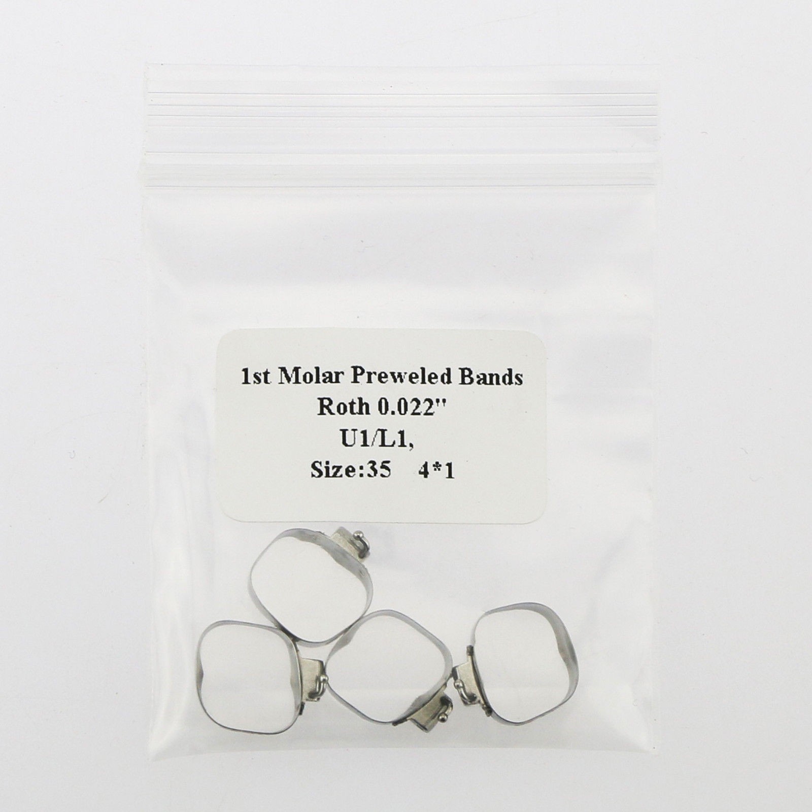 10 Packs Dental Ortho Roth 022 1st Molar Buccal Tube Prewelded Bands U1 L1 29-43