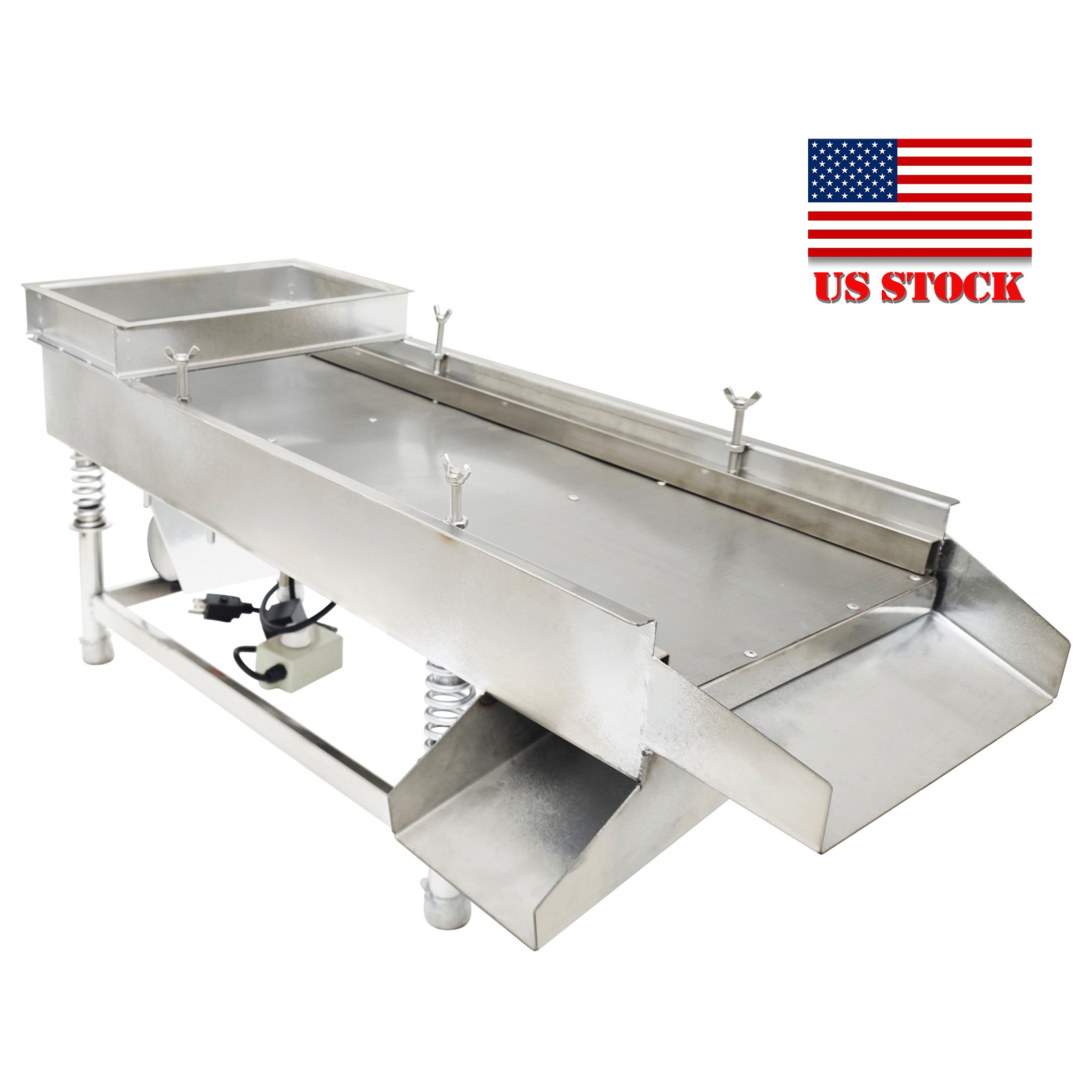 Linear Vibrating Screen 110V 80W 33.86″x13.4″x15.75″ 0.5mm Round Holes