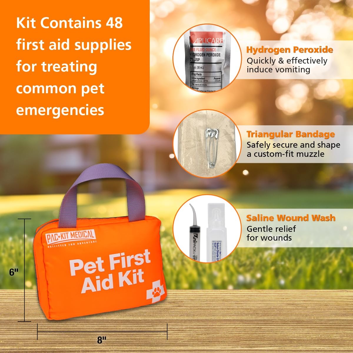 First Aid Only Pac-Kit Pet First Aid Kit For Dogs Cats And Other Animals In