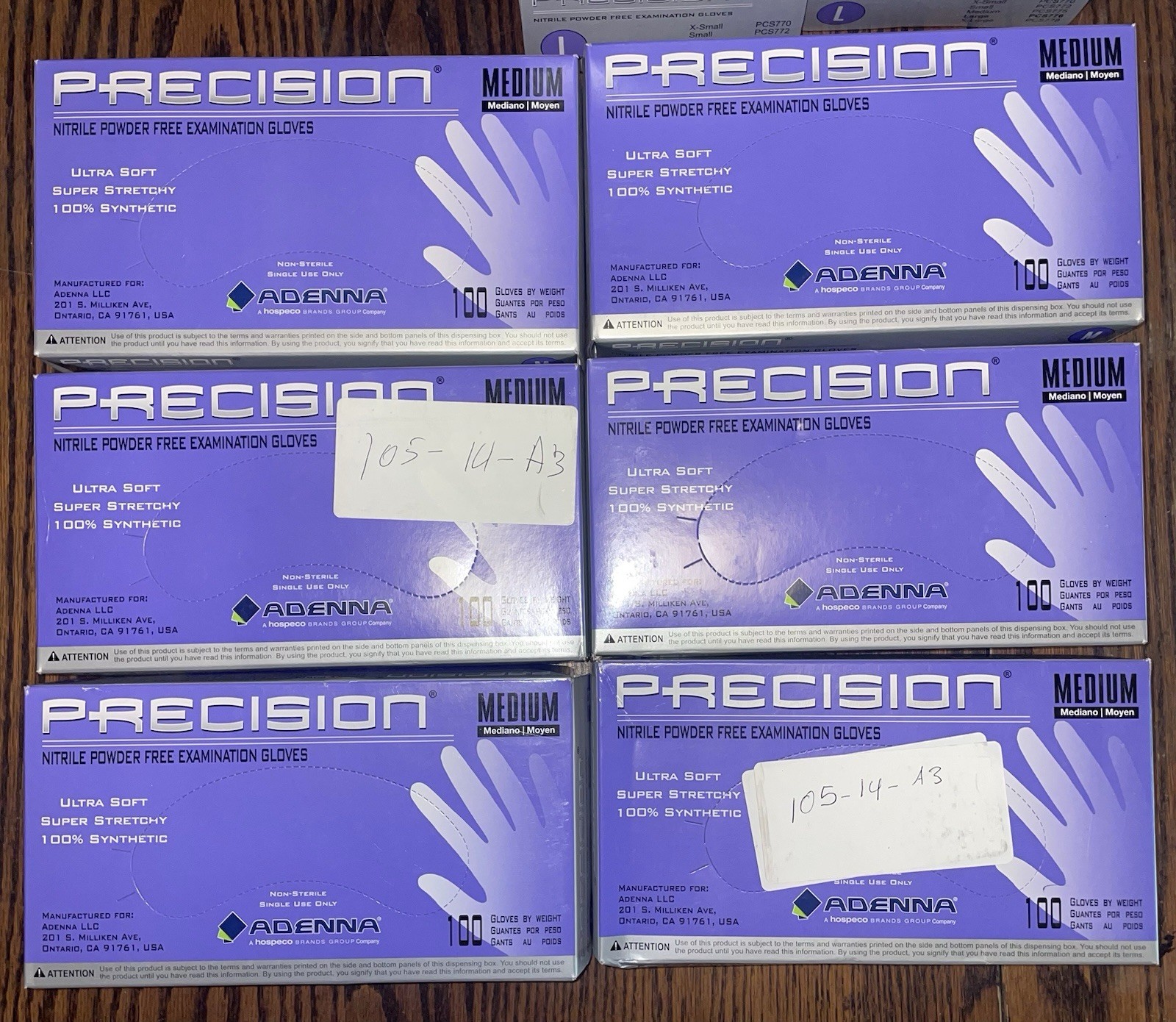 Adenna PRECISION Violet Nitrile Disposable Exam Medical Gloves 4 Mil 600CT