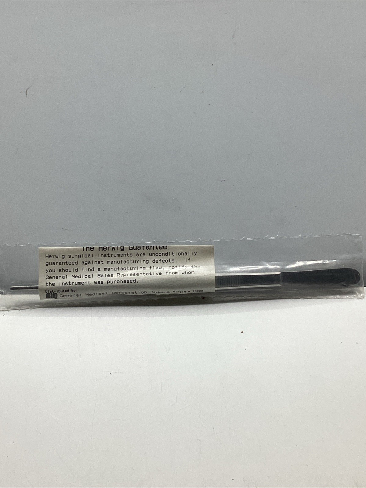 Herwig Tissue Forceps 8” Straight 1×2 Teeth Stainless Steel Surgical-Germany-NEW
