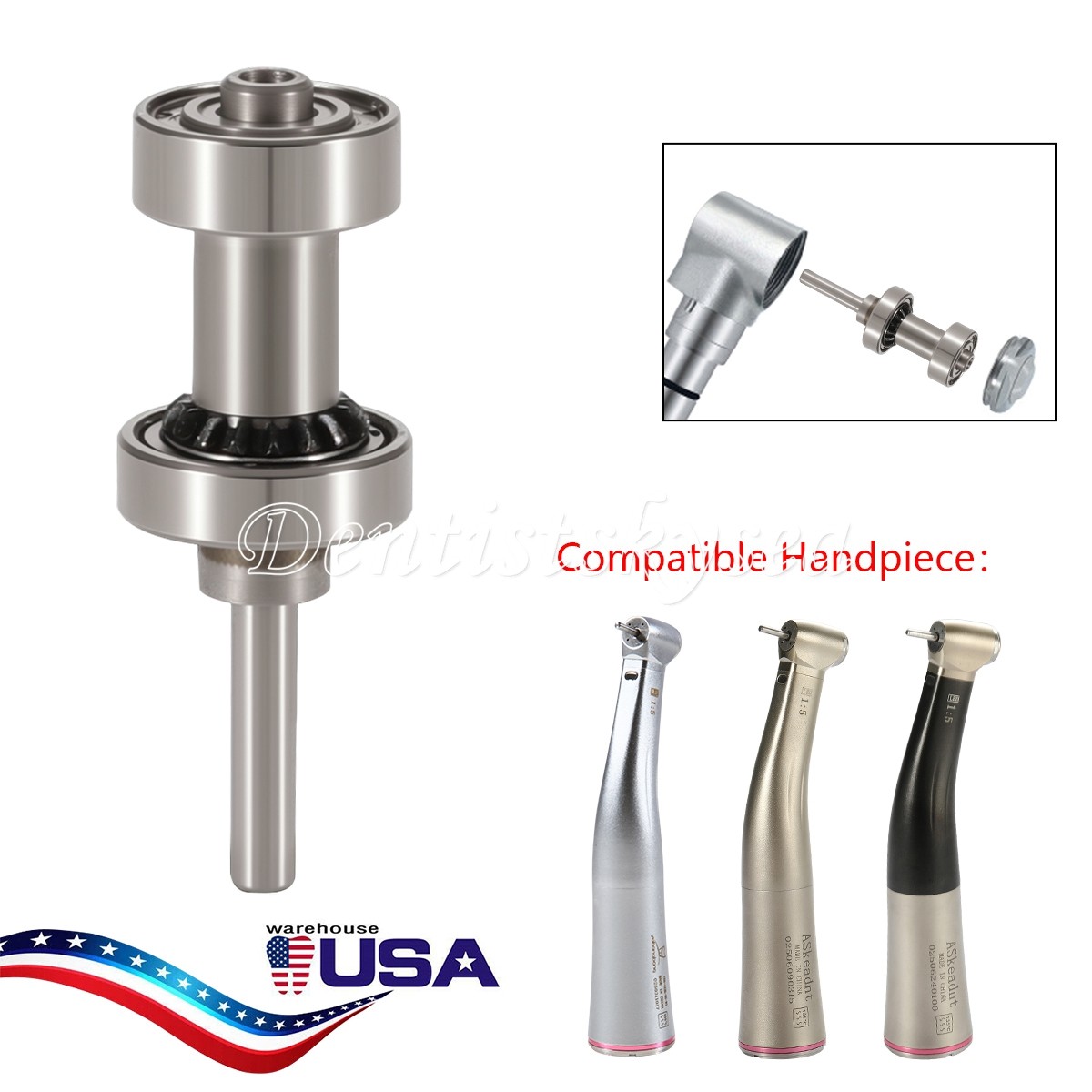 Cartridge Rotor Autochuck For Mini Head 1:5 Low Speed Contra Angle Dental
