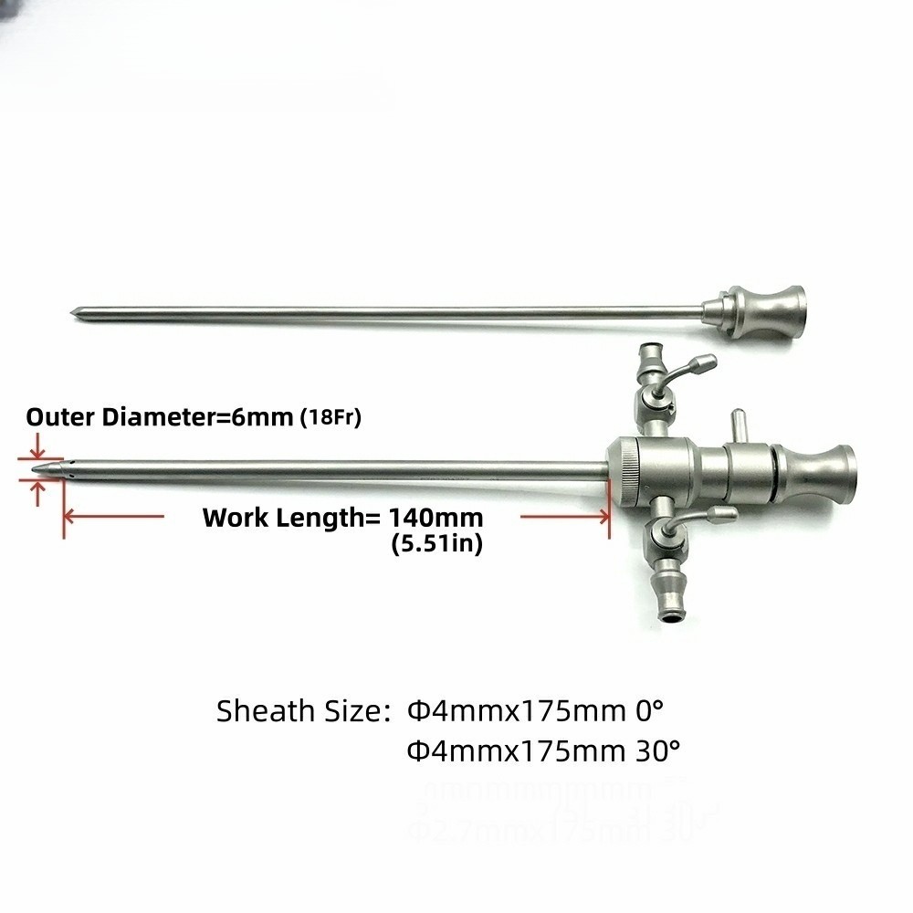 Arthroscope Sheath Obturator Trocar Set Endoscope for Elbow Knee Surgical Exam