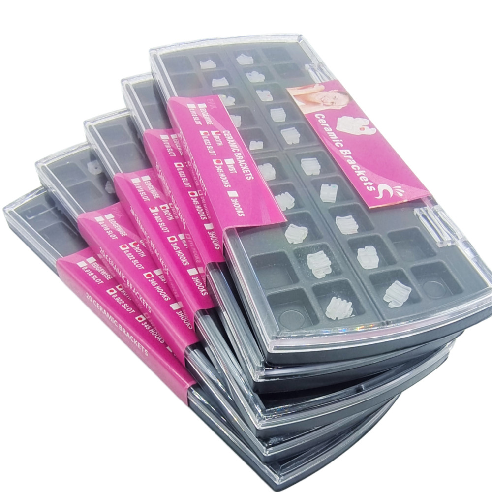 Dental Orthodontic Ceramic Brackets Braces Roth 0.022 Slot 3-4-5 Hooks Premium
