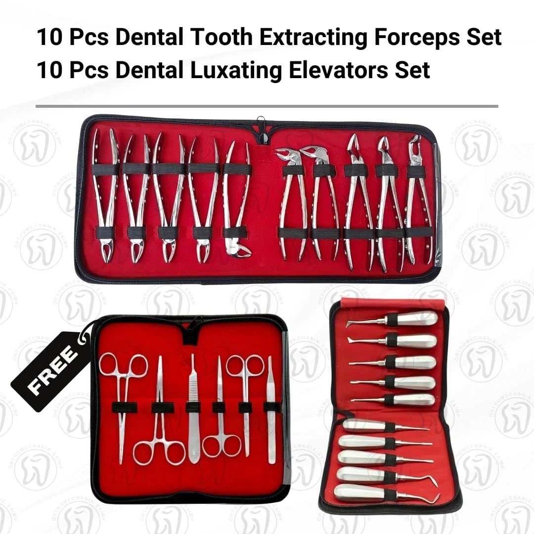 Basic Dental Set Tooth Extracting Kit & Luxating Elevator Kit
