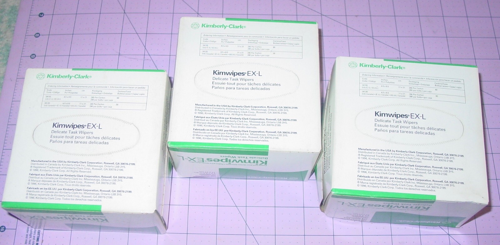 3 Kimwipes EX-L 280-Count Boxes Delicate Task Wipes LintGuard Anti Stat NOS