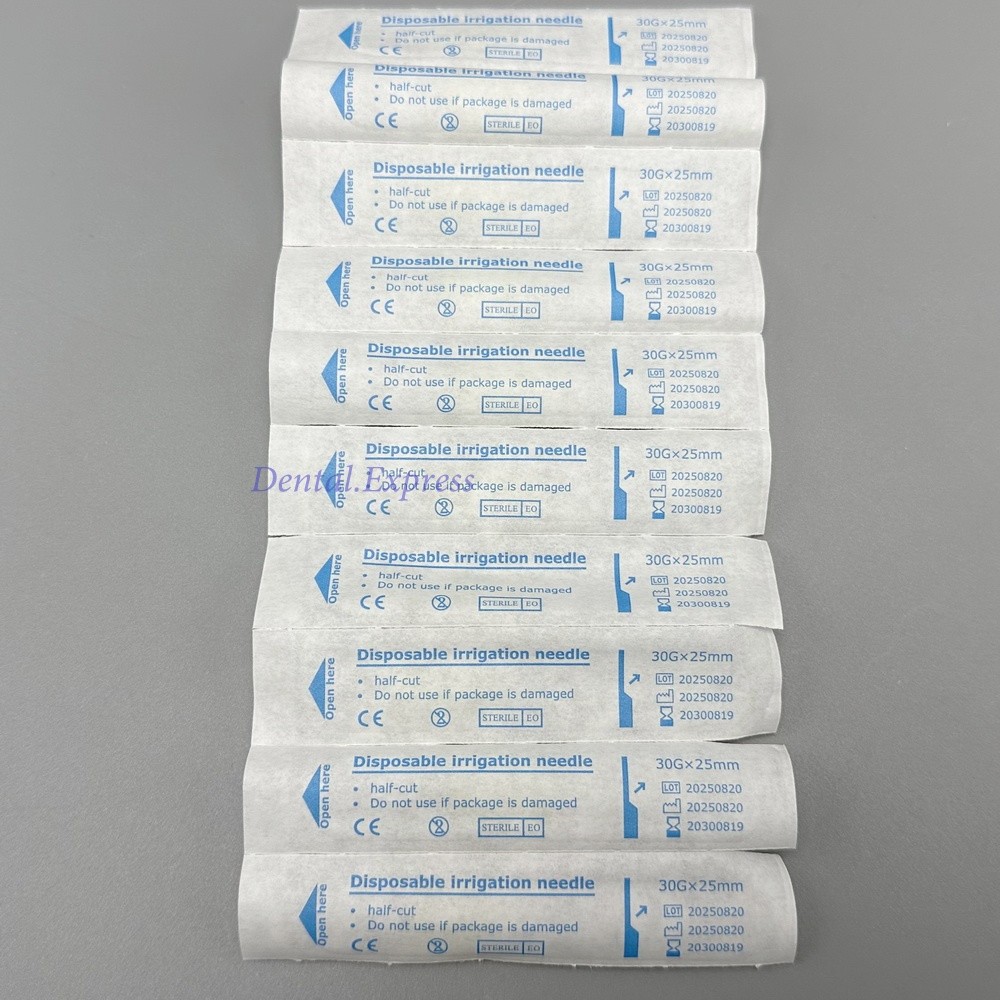100pcs/Pack Dental Endo Irrigation Needle Syringe Tips Disposable 27G/30G 25mm