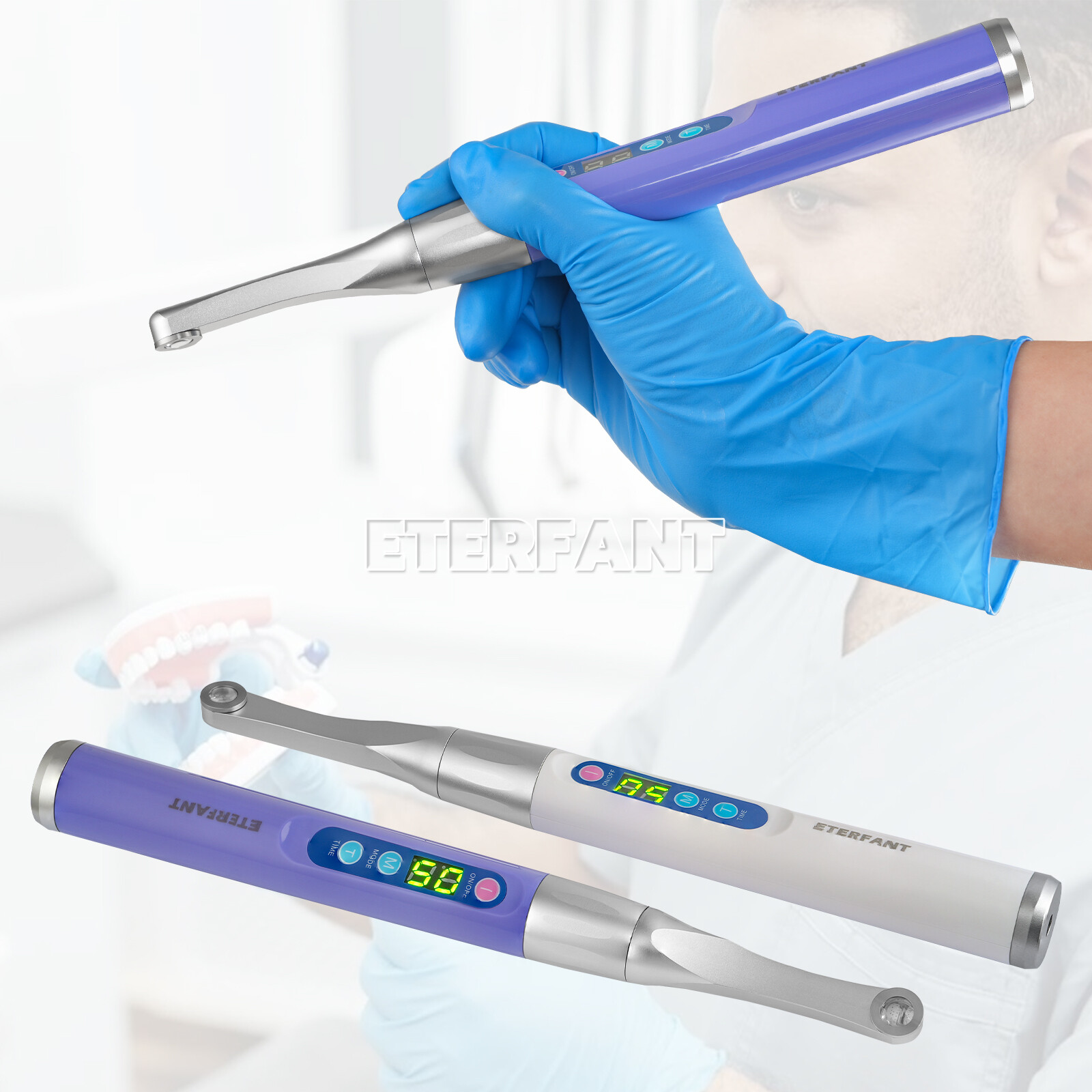 ETERFANT Woodpecker Style Dental iLed Max 1S Curing Light LED Curing Lamp Purple