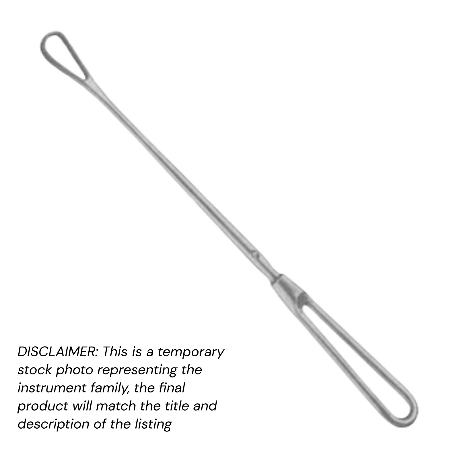 2 pcs Bumm Uterine Curettes 12″ Malleable Blunt Sml Blade Sz 1 7x18mm OR Grade