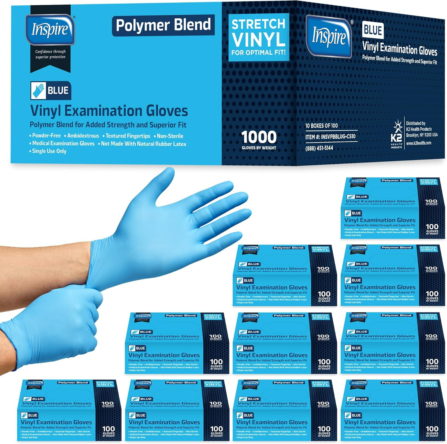 Latex-Free Nitrile-Vinyl Exam Gloves – Disposable & Multipurpose Use
