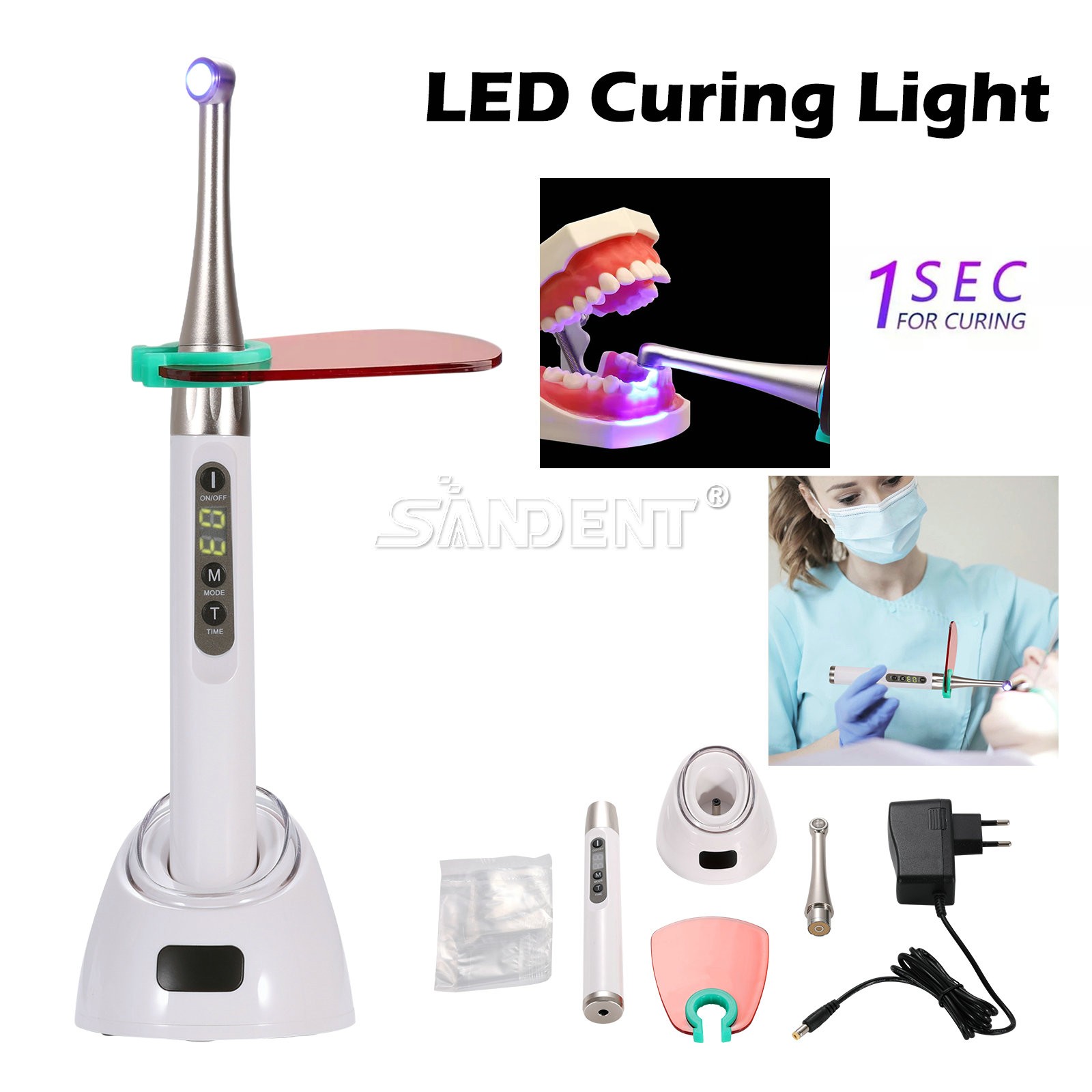 iLED II Dental lampara led de fotocurado cura en 1 segundo 2500mW