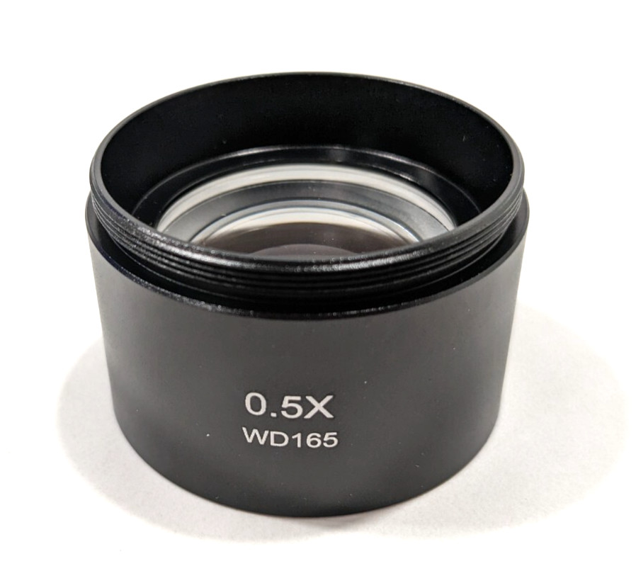 AmScope 0.5X Barlow Lens For SM Series Stereo Microscopes 48mm SM05-V203