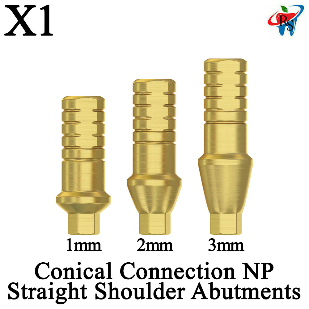 Dental Straight Shoulder Abutment Conical Connection NP Narrow Platform 1pcs