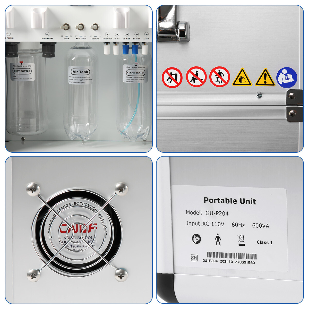 Dental Turbine Delivery Unit Portable Treatment Machine Air Compressor Suction