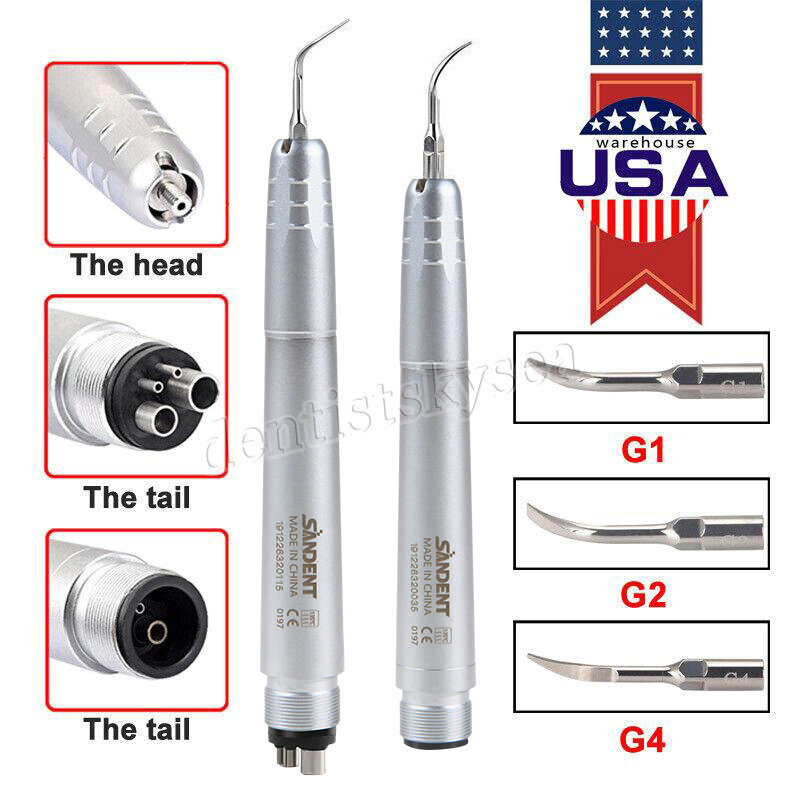 Dental Ultrasonic Air Perio Scaler Pieza de Mano Higienista 2/4H Tips G1 G2 G4